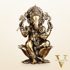 Brass Superfine Ganesh Idol - 4 Inch