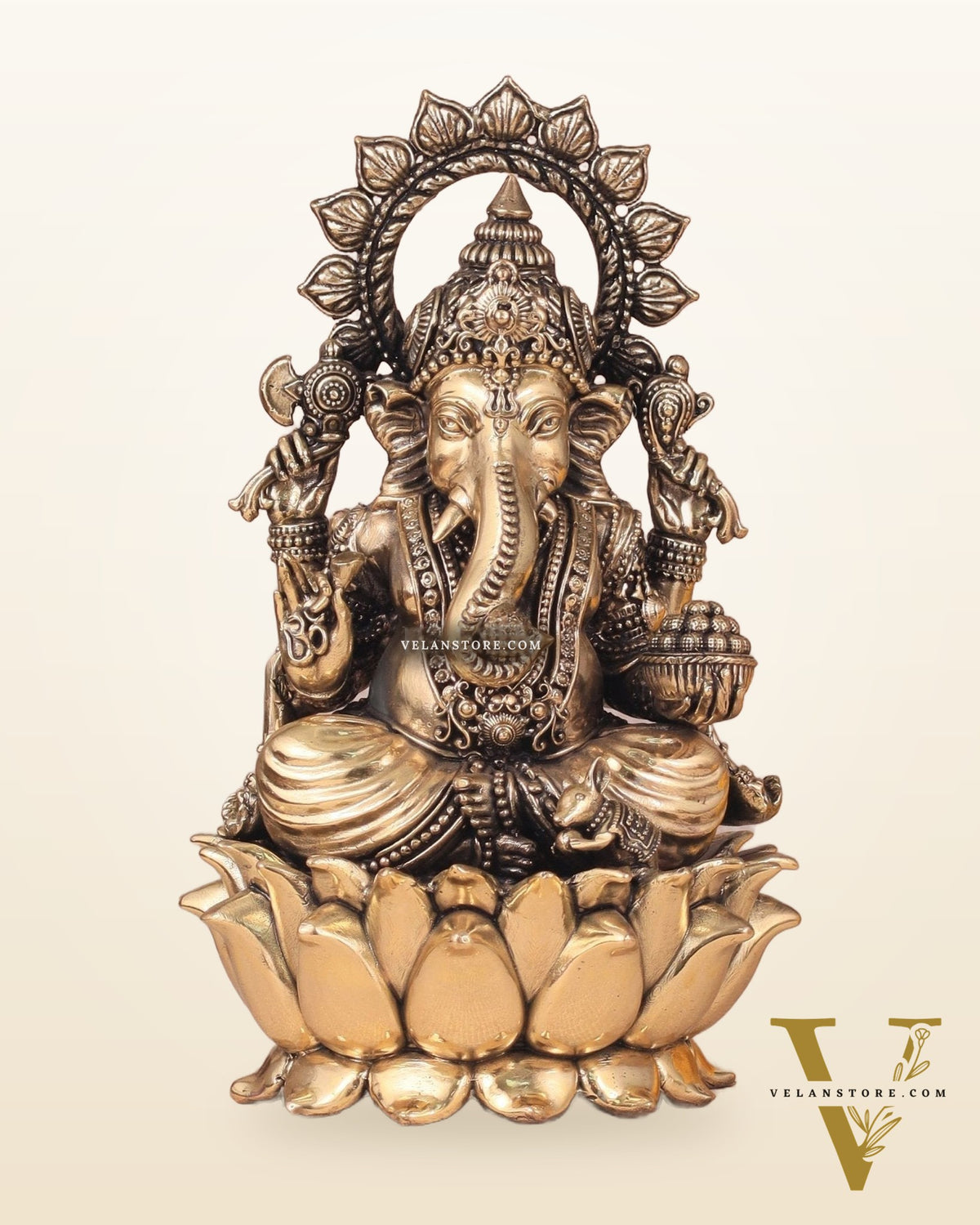 Brass Superfine Ganesh Idol - 8"