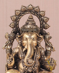 Brass Superfine Ganesh Idol - 8"
