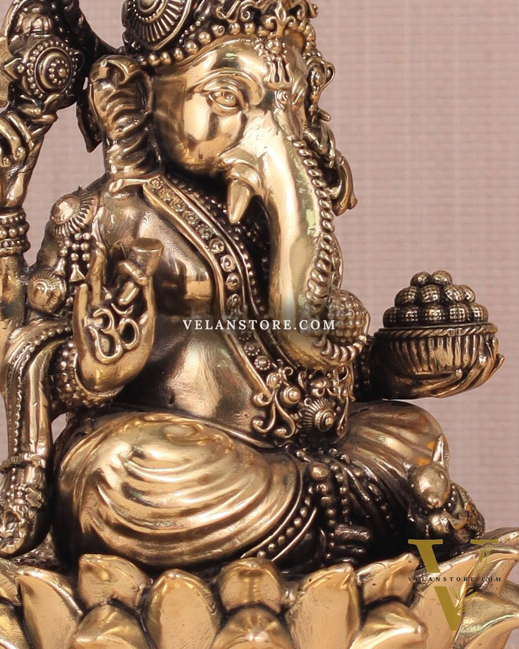 Brass Superfine Ganesh Idol - 8"
