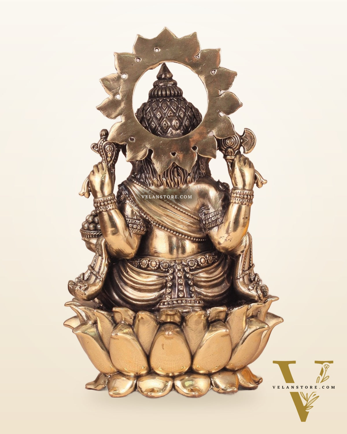 Brass Superfine Ganesh Idol - 8"