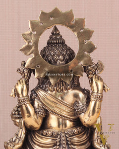 Brass Superfine Ganesh Idol - 8"
