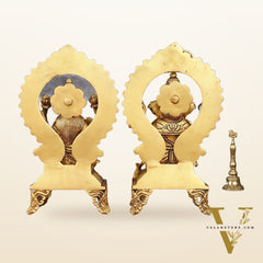 Brass SuperFine Ganesh Lakshmi idols 9.5"