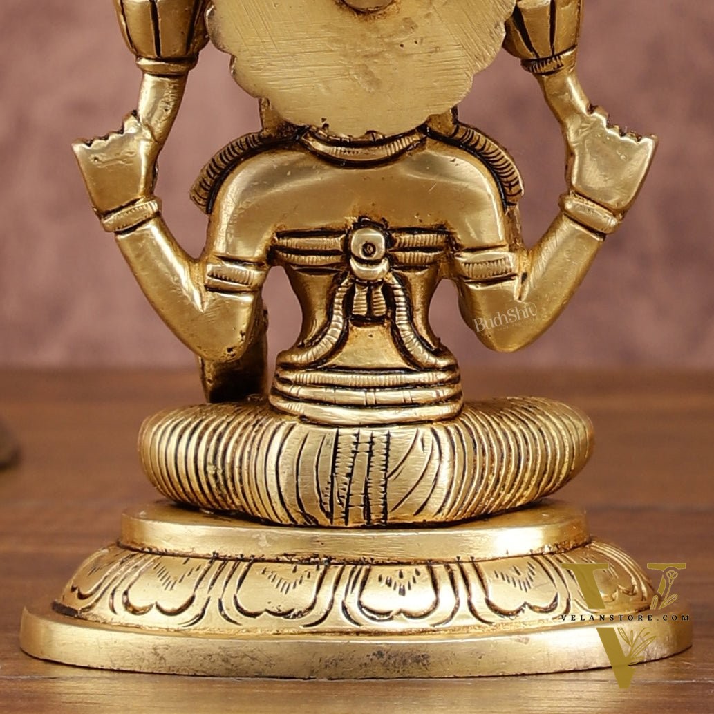 Brass Superfine Ganesh Lakshmi Idols Set | 5-inch