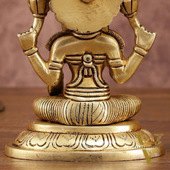 Brass Superfine Ganesh Lakshmi Idols Set | 5-inch