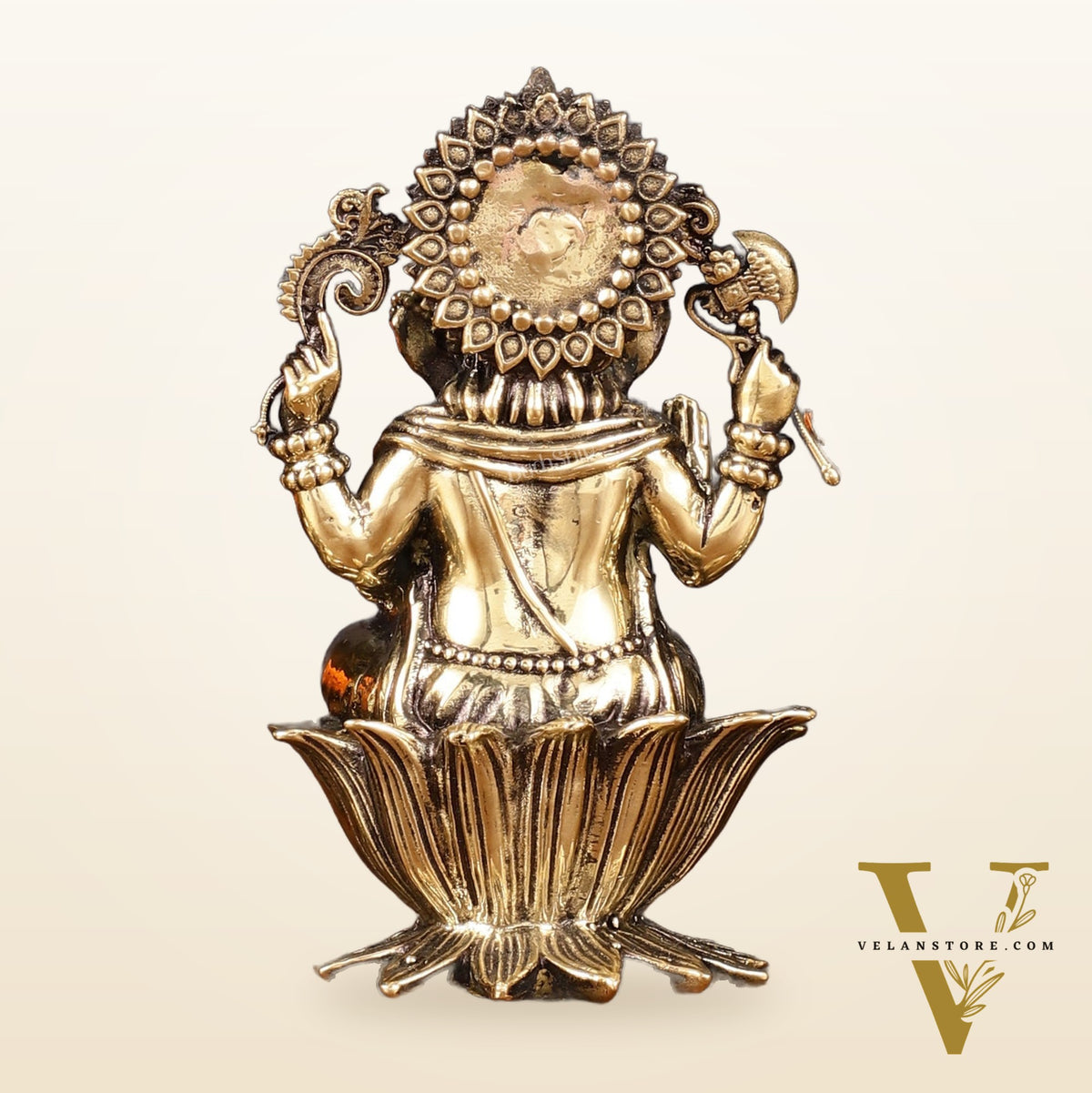Brass Superfine Ganesh Lakshmi Saraswati Idols - 4 Inch