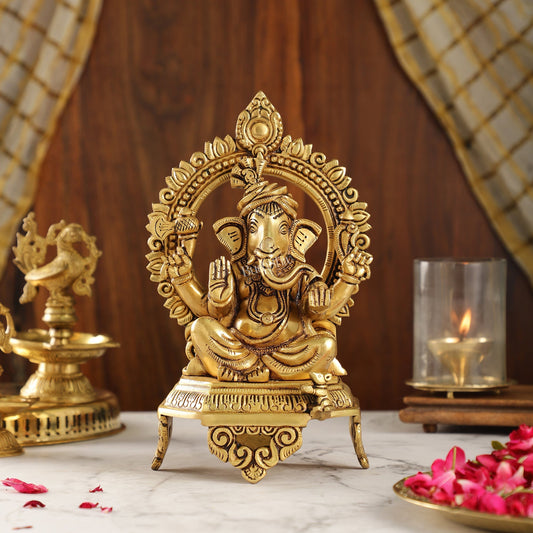 Brass Superfine Ganesha idol 10.5 "