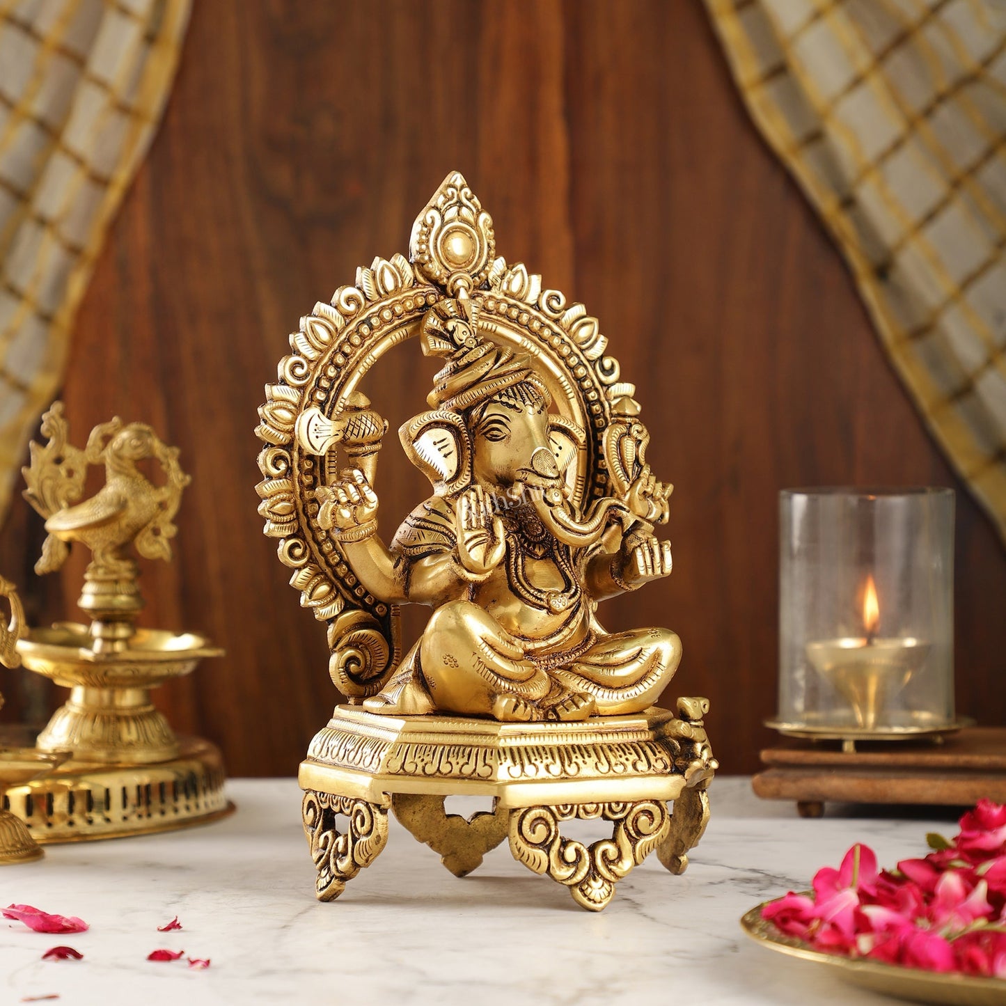 Brass Superfine Ganesha idol 10.5 "