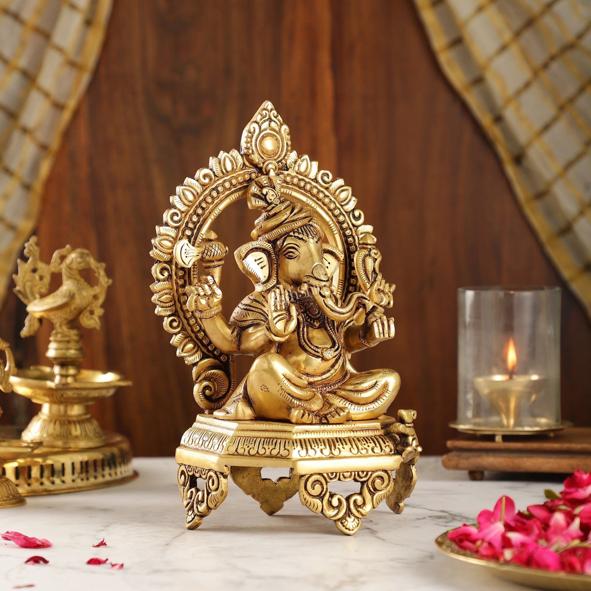 Brass Superfine Ganesha idol 10.5 "