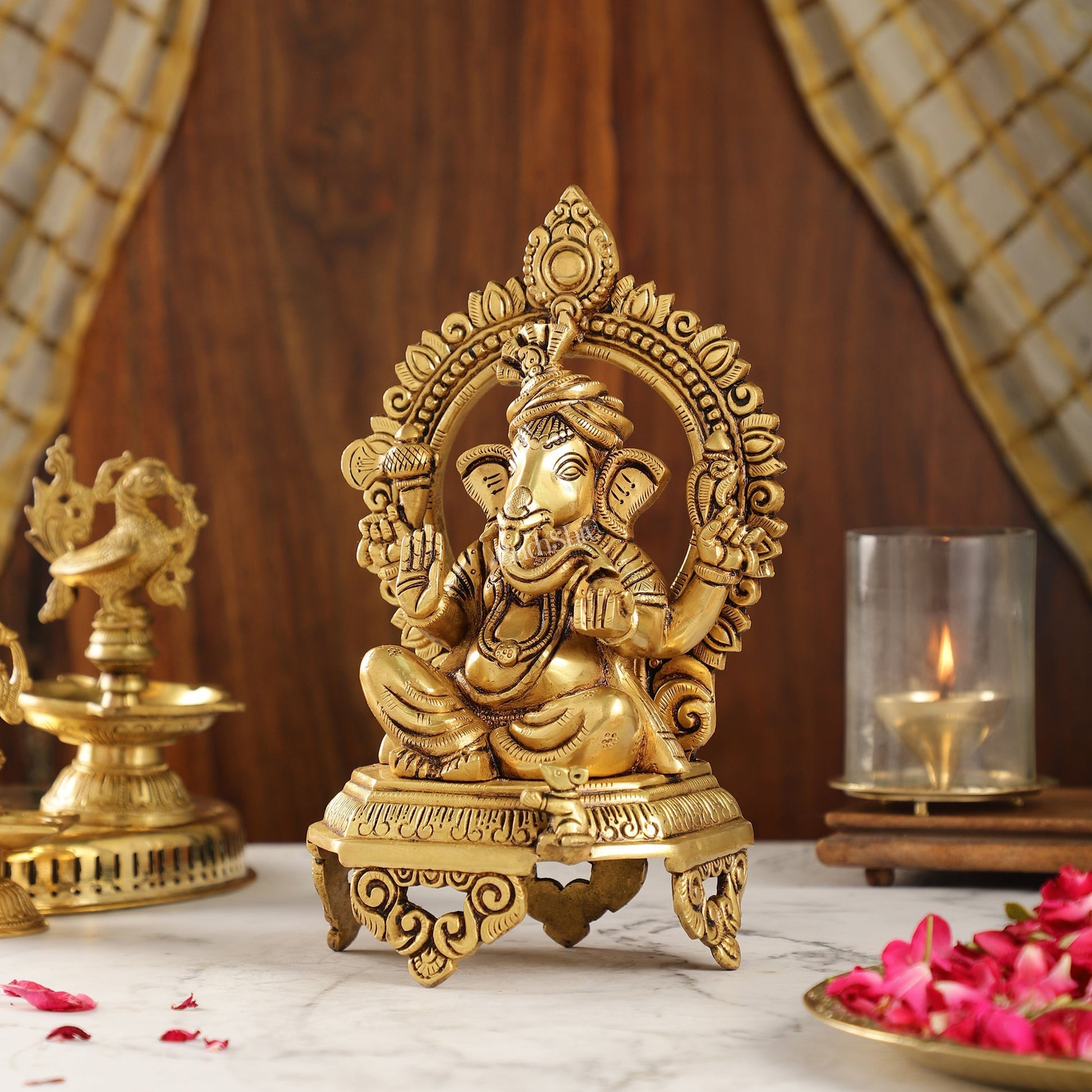 Brass Superfine Ganesha idol 10.5 "