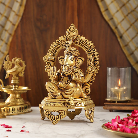 Brass Superfine Ganesha idol 10.5 "