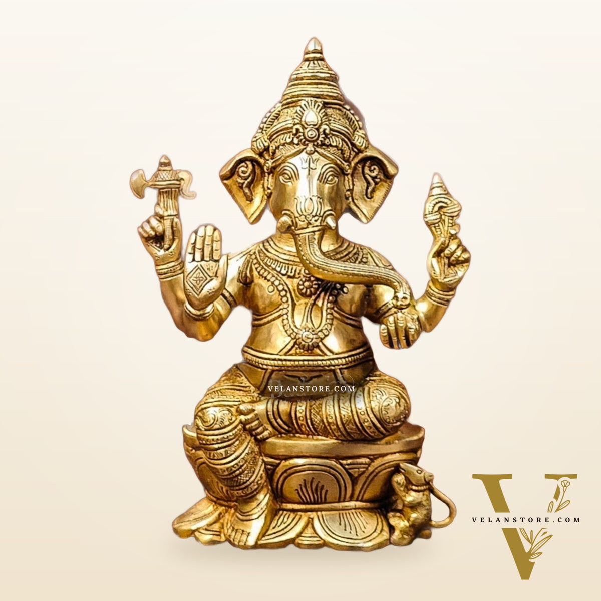 Brass Superfine Ganesha Idol - 12" Height