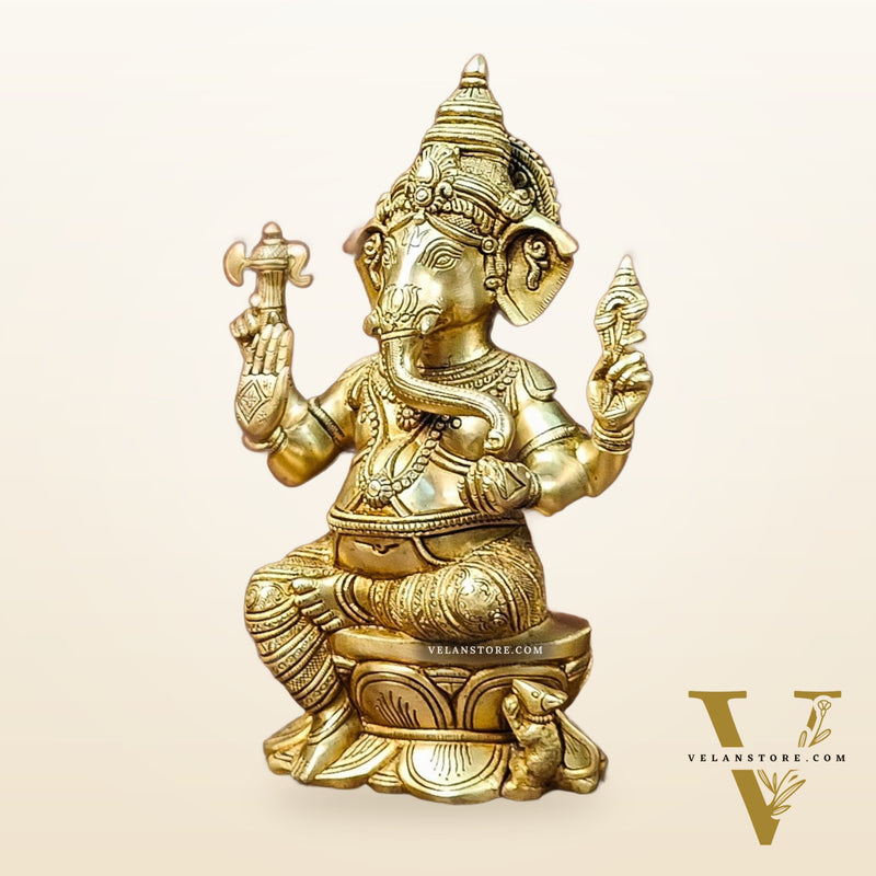 Brass Superfine Ganesha Idol - 12" Height
