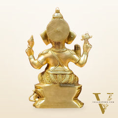 Brass Superfine Ganesha Idol - 12" Height