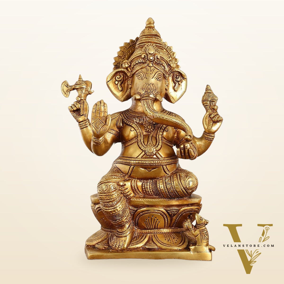 Brass Superfine Ganesha Idol - 12" Height
