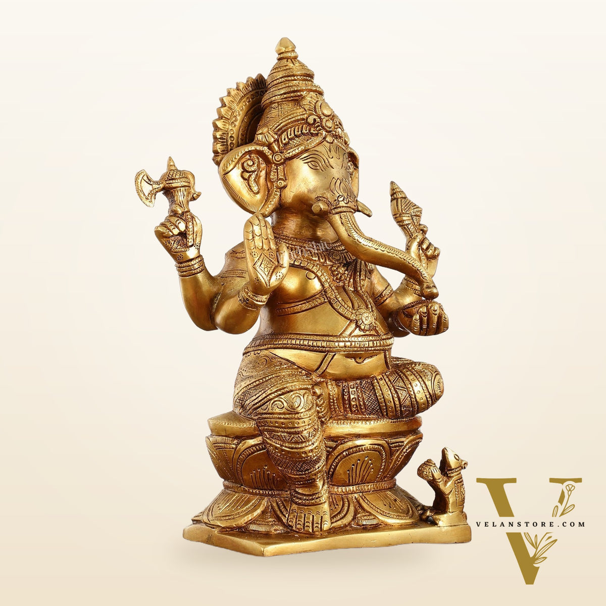 Brass Superfine Ganesha Idol - 12" Height