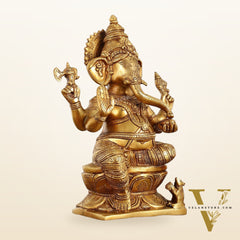 Brass Superfine Ganesha Idol - 12" Height