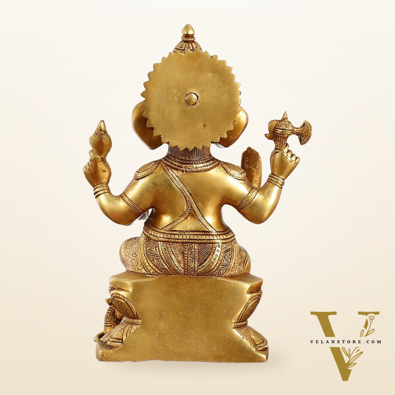 Brass Superfine Ganesha Idol - 12" Height