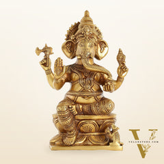 Brass Superfine Ganesha Idol - 12" Height