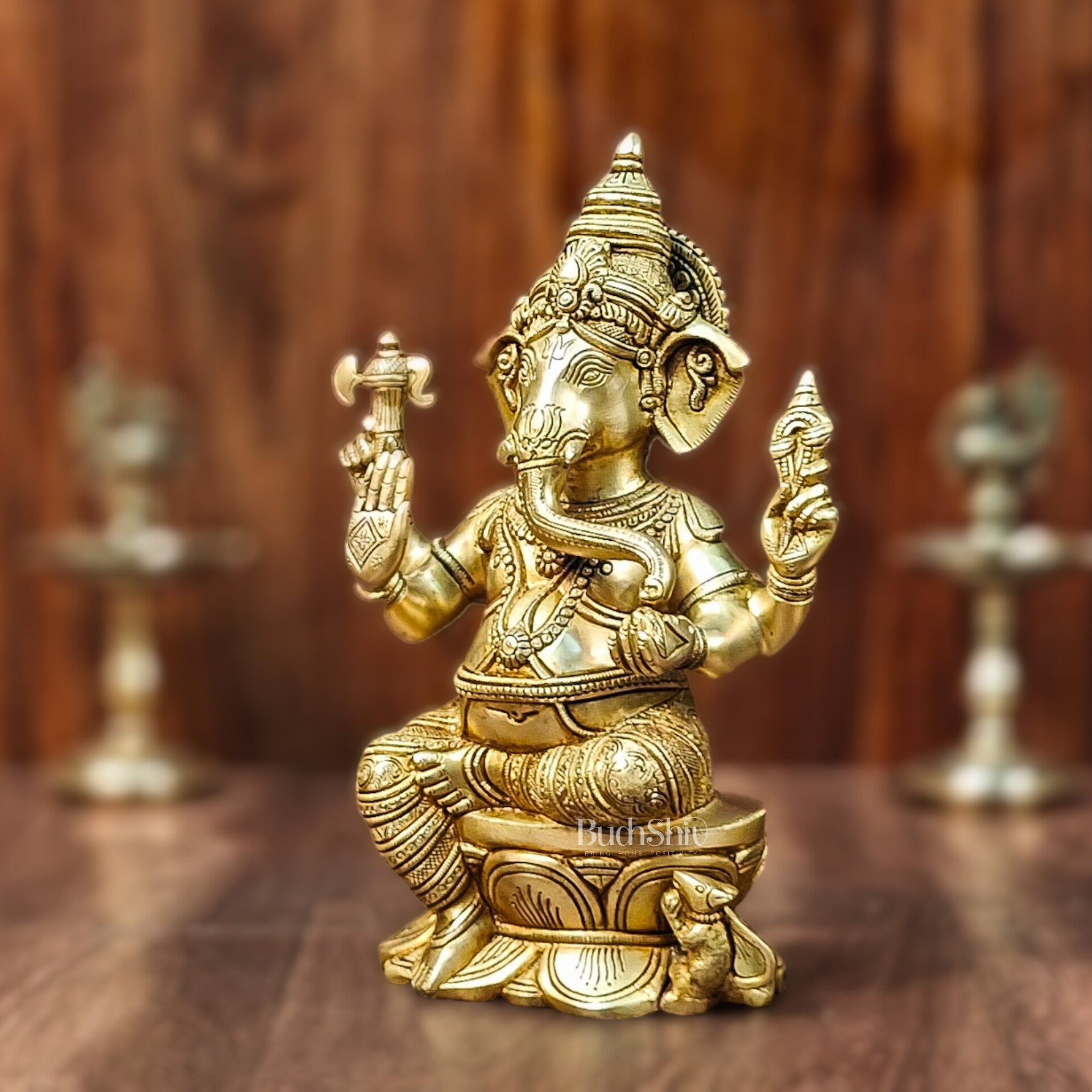 Brass Superfine Ganesha Idol - 12" Height