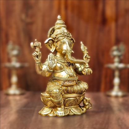 Brass Superfine Ganesha Idol - 12" Height