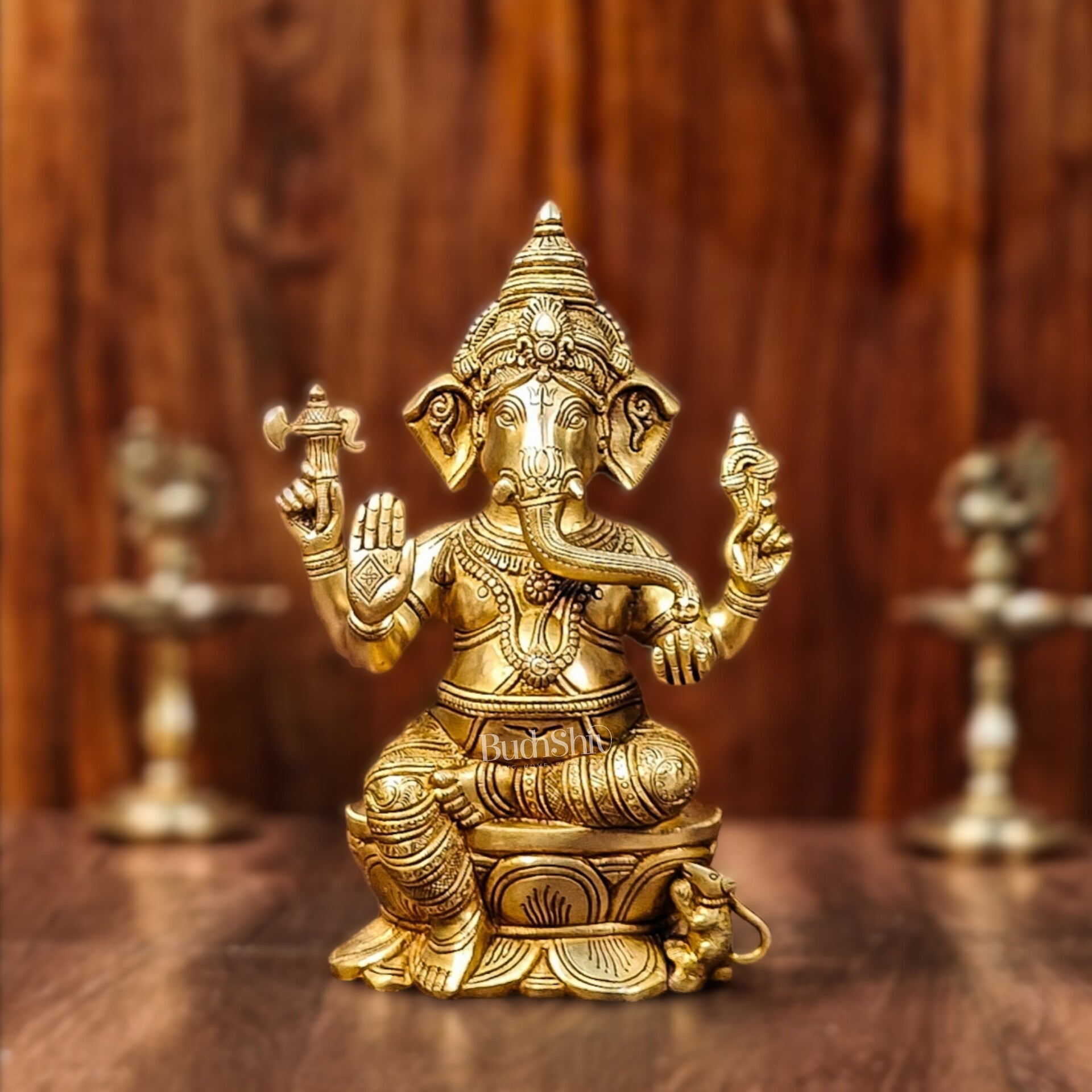 Brass Superfine Ganesha Idol - 12" Height
