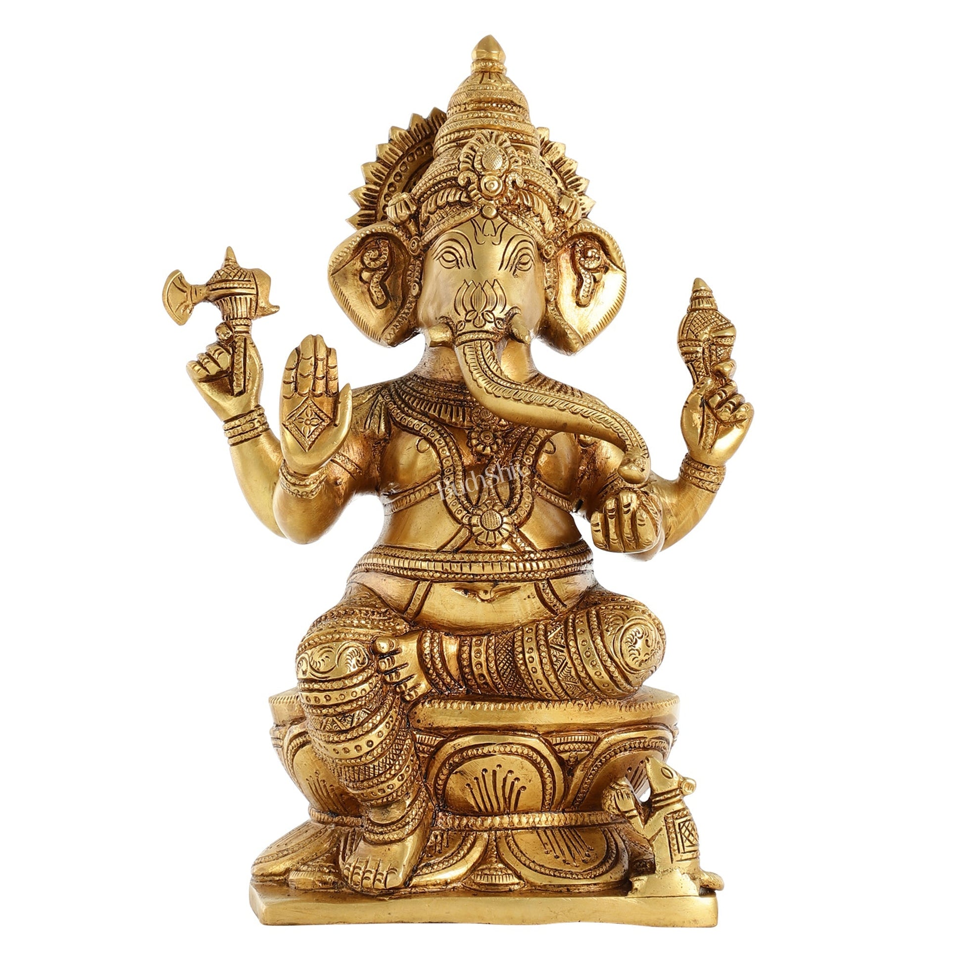 Brass Superfine Ganesha Idol - 12" Height