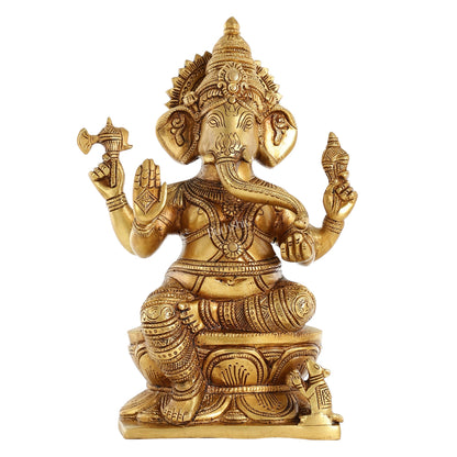 Brass Superfine Ganesha Idol - 12" Height