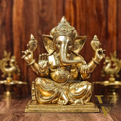 Brass Superfine Ganesha Idol 15"