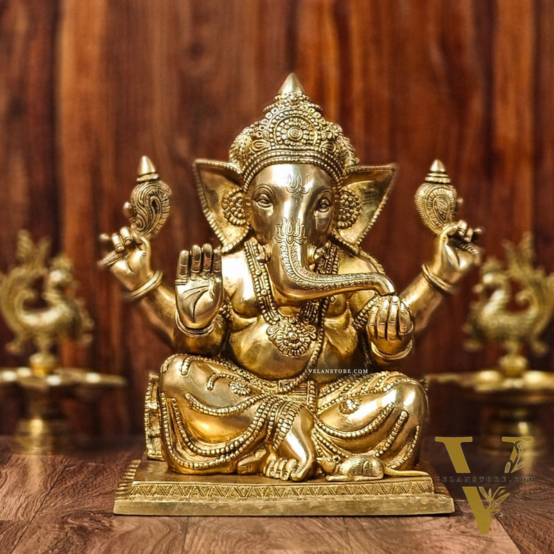 Brass Superfine Ganesha Idol 15"