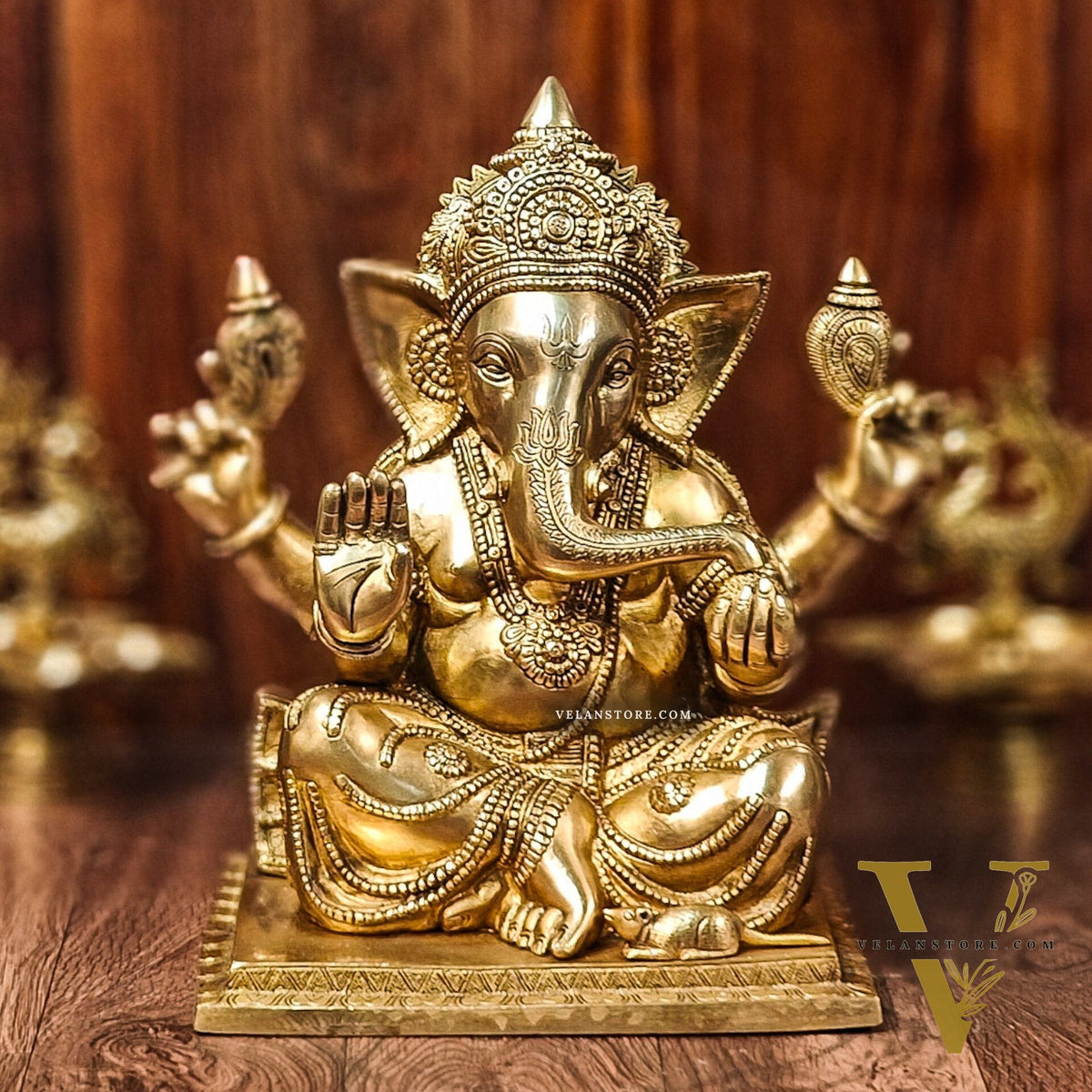 Brass Superfine Ganesha Idol 15"