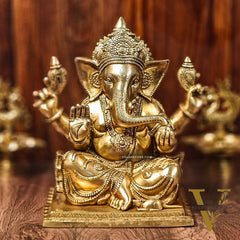 Brass Superfine Ganesha Idol 15"