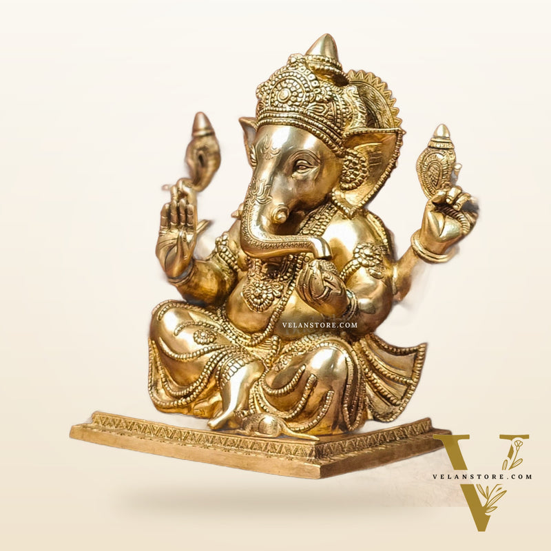 Brass Superfine Ganesha Idol 15"
