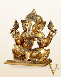 Brass Superfine Ganesha Idol 15"