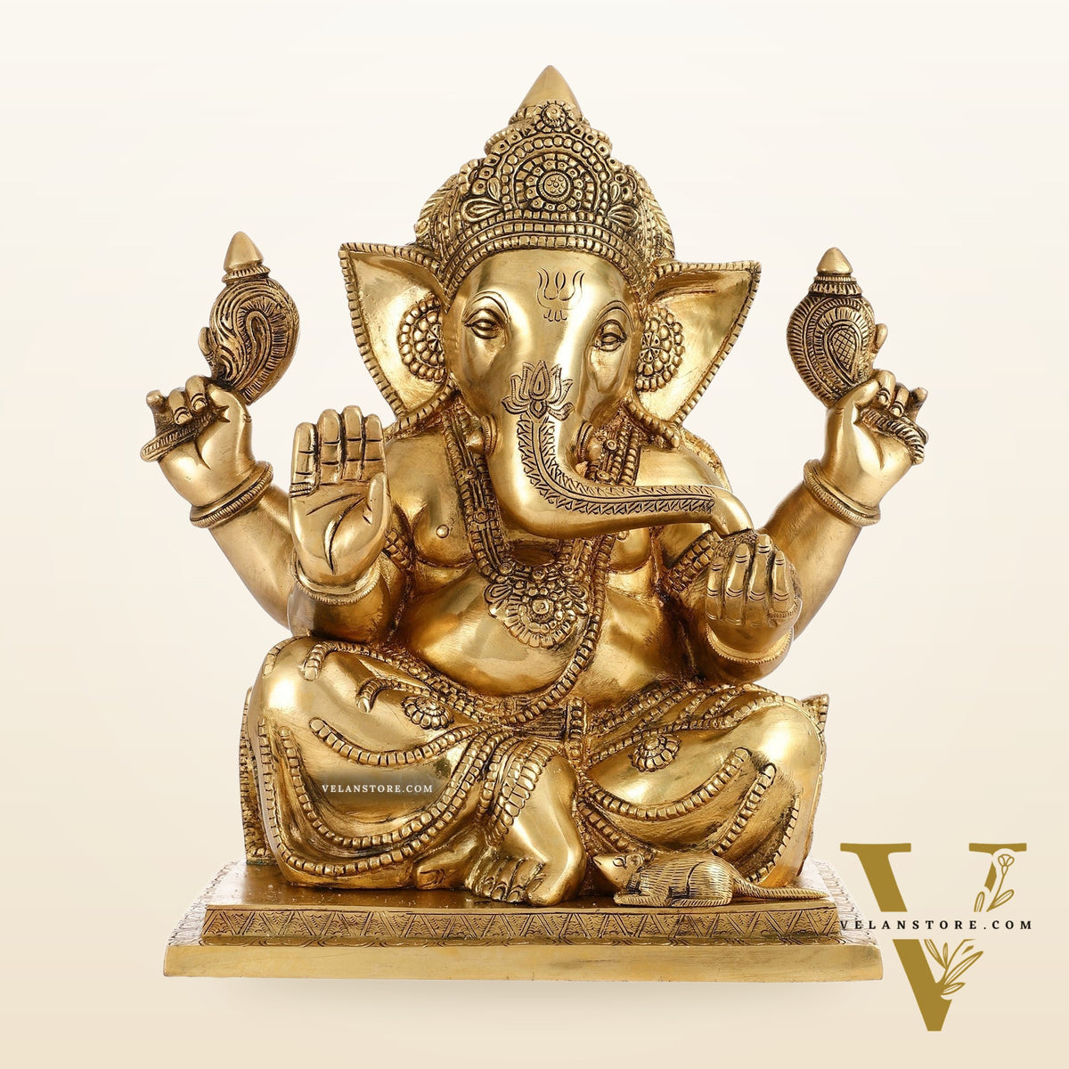 Brass Superfine Ganesha Idol 15"
