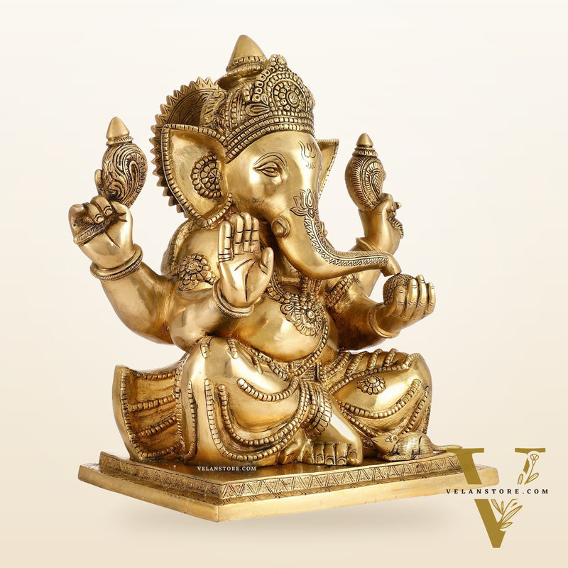 Brass Superfine Ganesha Idol 15"