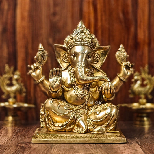Brass Superfine Ganesha Idol 15"
