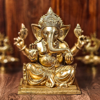 Brass Superfine Ganesha Idol 15"