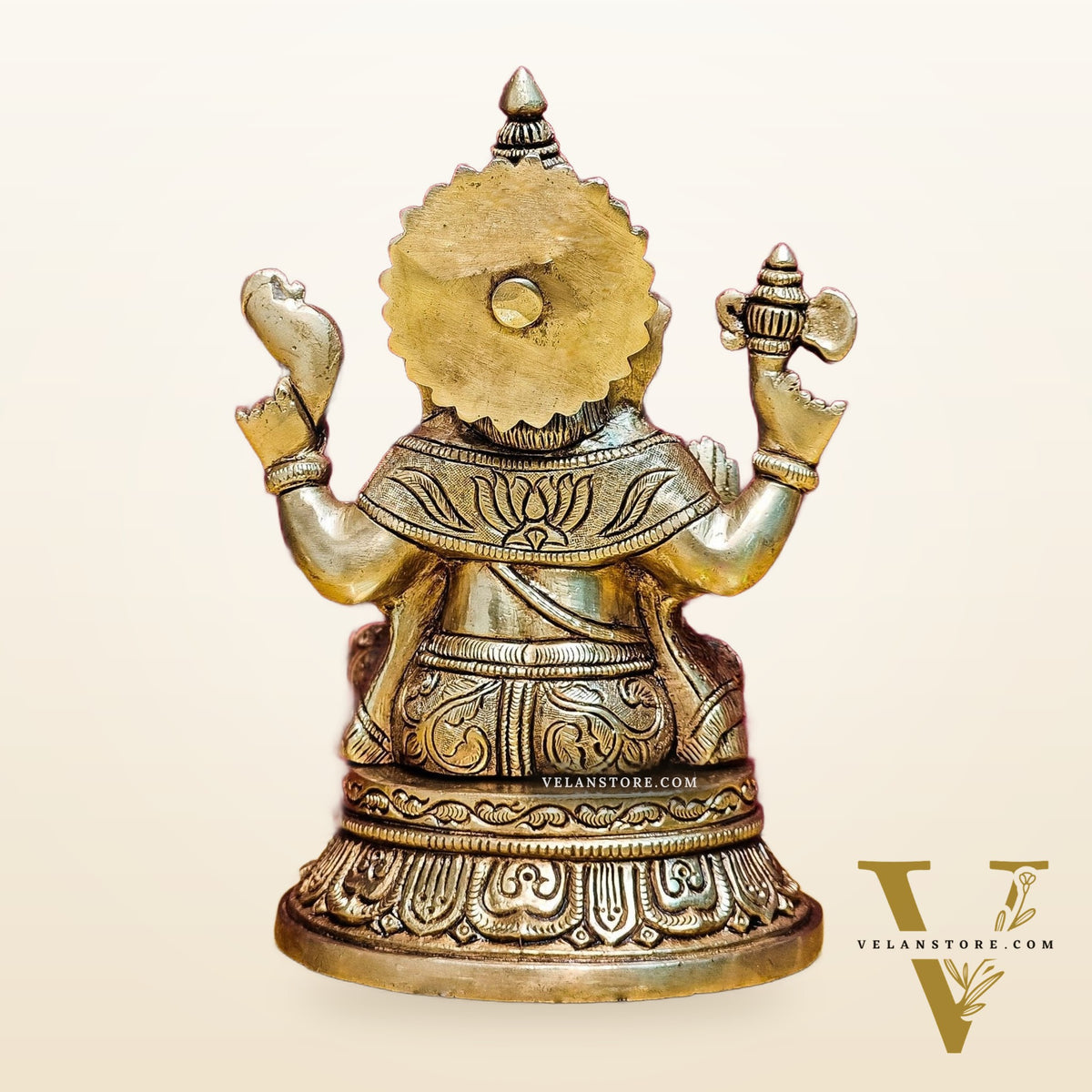 Brass Superfine Ganesha idol 8"