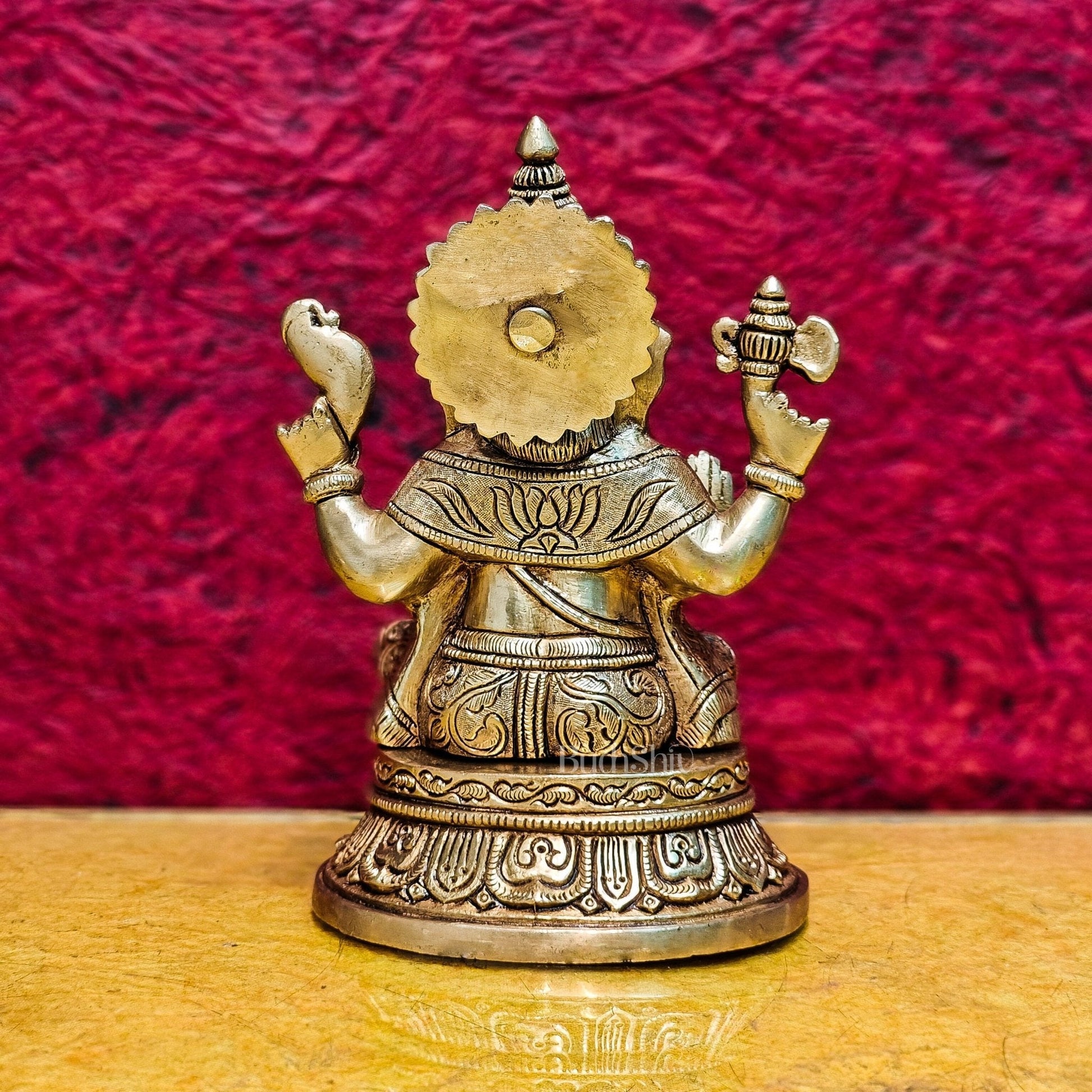 Brass Superfine Ganesha idol 8"