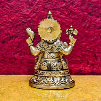 Brass Superfine Ganesha idol 8"