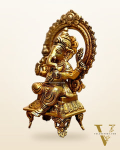 Brass SuperFine Ganesha idol 9.5"