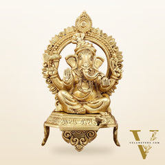 Brass Superfine Ganesha Lakshmi 10.5 "