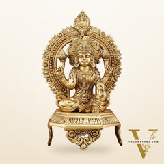 Brass Superfine Ganesha Lakshmi 10.5 "