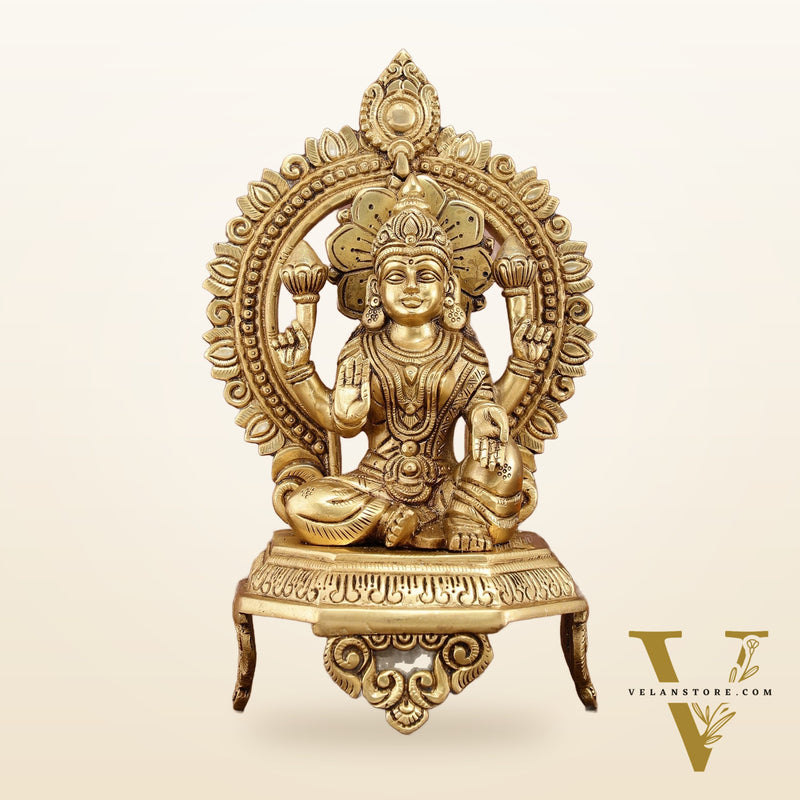Brass Superfine Ganesha Lakshmi 10.5 "