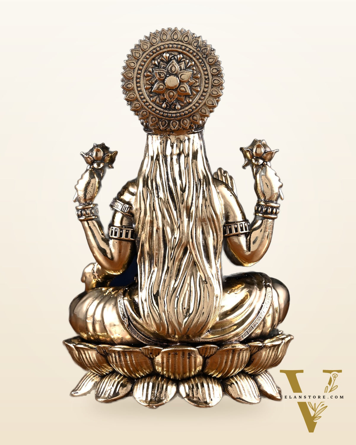 Brass Superfine Ganesha Lakshmi Idol Pair – 7 Inch