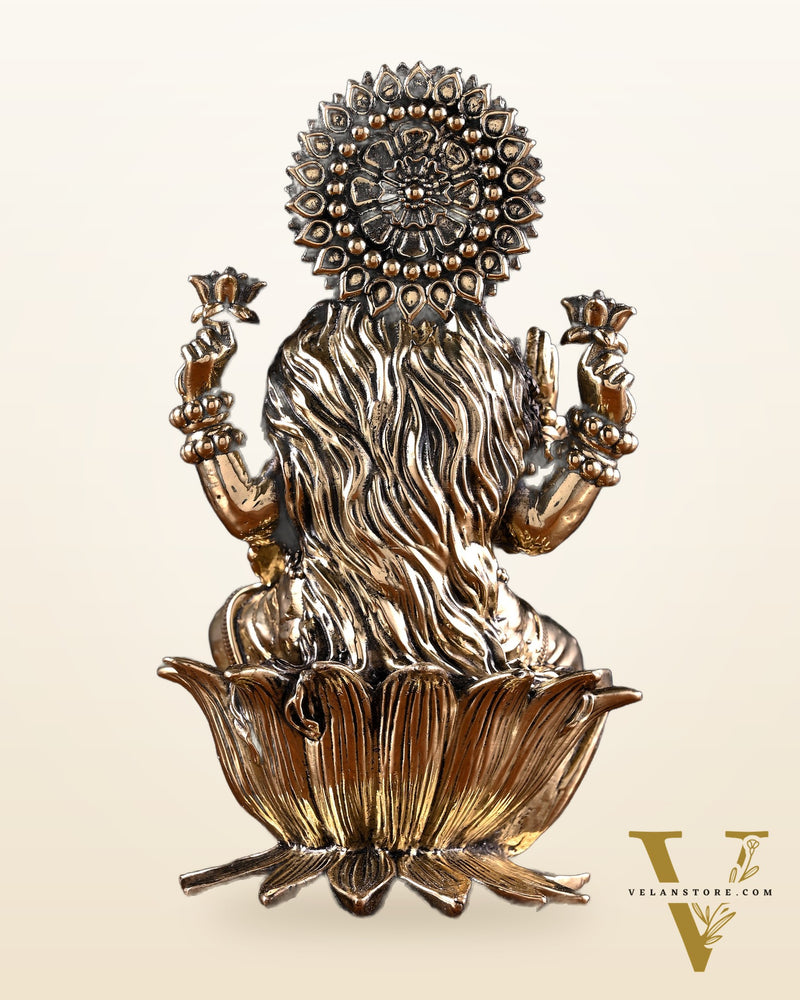 Brass Superfine Ganesha Lakshmi Idol Pair – 7 Inch