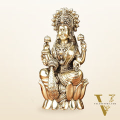 Brass Superfine Ganesha, Lakshmi, Saraswati Idols Set | 6"