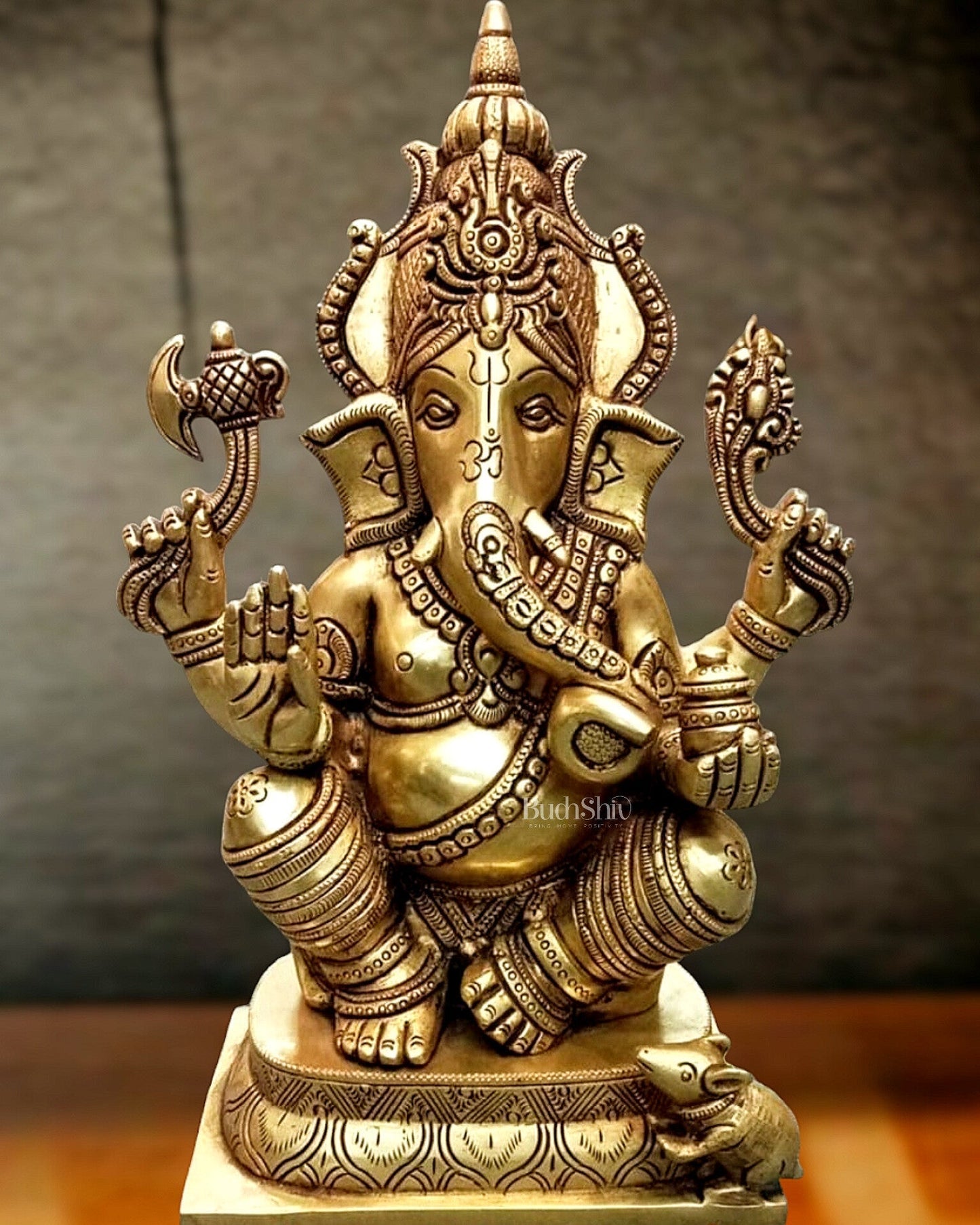 Brass Superfine Ganesha statue 12 inch