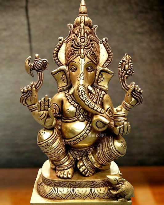 Brass Superfine Ganesha statue 12 inch